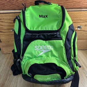 Speedo Teamster Backpack 25L Green  Colorful Waterproof Wet Swimming Bag